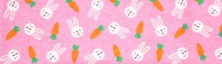 Bunnies and Carrots Pink dog collar #5
