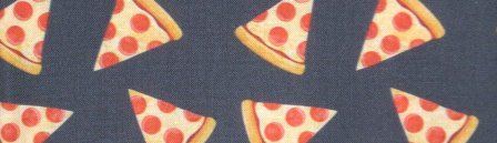 Pizza Slices on Navy dog collar #3