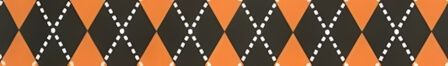 Argyle Orange dog collar #2