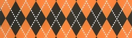 Argyle Orange dog collar #3