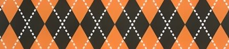 Argyle Orange dog collar