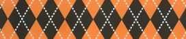 Argyle Orange dog collar
