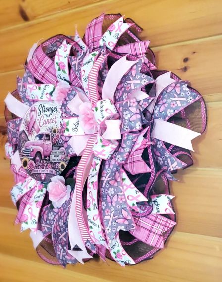 Stronger Than Cancer Wreath #2