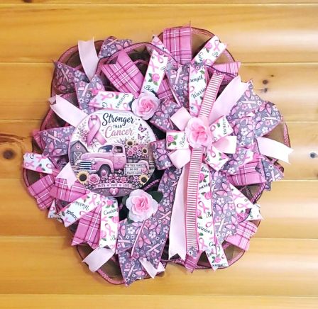 Stronger Than Cancer Wreath