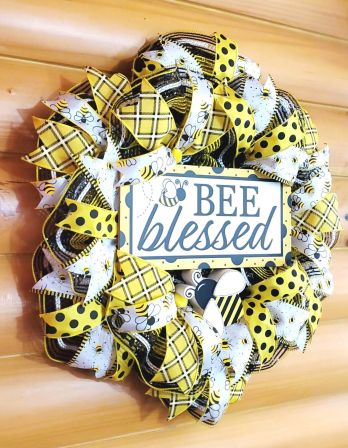 Bee Blessed BumbleBee Wreath #3