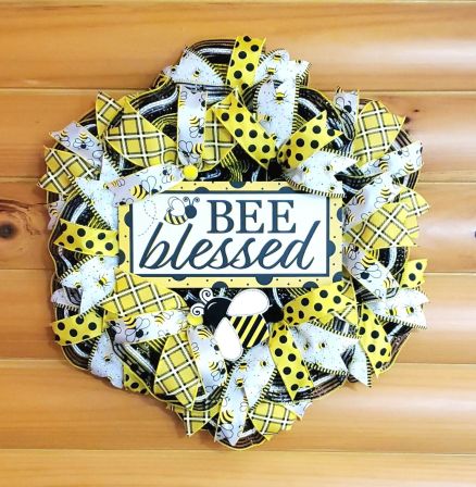 Bee Blessed BumbleBee Wreath