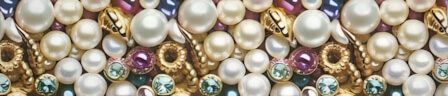 Bling Pearls Gemstones dog collar