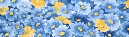 Botanical Blue dog collar #3