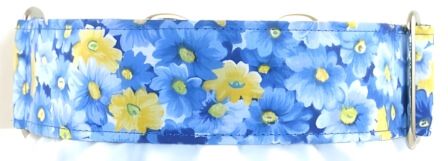 Botanical Blue dog collar