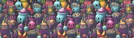 Candy Shop Horror dog collar #3