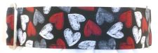 Chalkboard Hearts dog collar