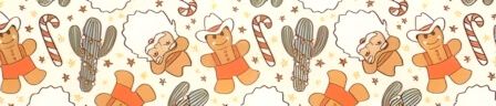 Cowboy Christmas dog collar