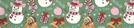 Cowboy Snowman dog collar