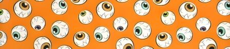 Crazy Eyes Orange dog collar