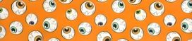 Crazy Eyes Orange dog collar