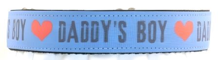 Daddys Boy Blue dog collar #2