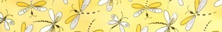 Dragonflies Yellow dog collar #2