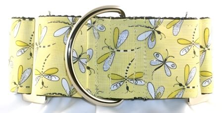 Dragonflies Yellow dog collar #3