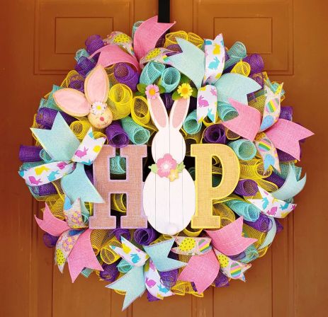 Easter Bunny Hop Wreath