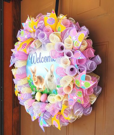 Welcome Bunnies Wreath #3