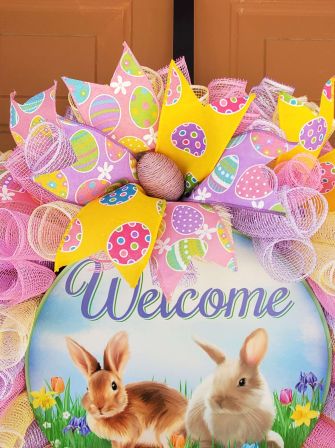 Welcome Bunnies Wreath #5