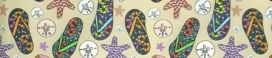 Flip Flops and Shells dog collar