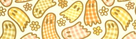 Gingham Ghosts dog collar #3