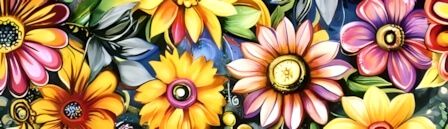Groovy Garden Black dog collar #2