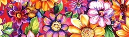 Groovy Garden Pink dog collar #2