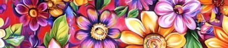 Groovy Garden Pink dog collar