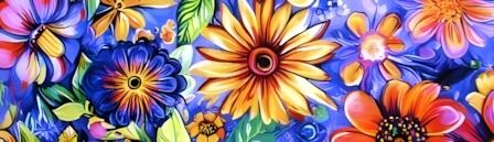 Groovy Garden Purple dog collar #2