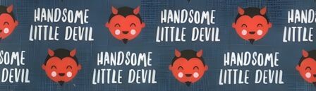 Handsome Little Devil Blue dog collar #3