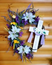 He is Risen Cross Wreath