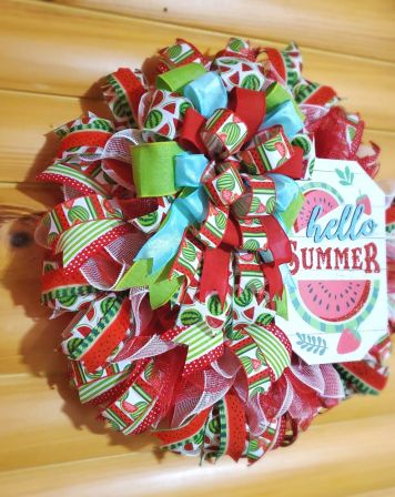 Hello Summer Watermelon Wreath #3