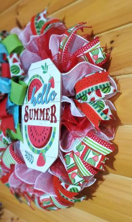 Hello Summer Watermelon Wreath #2