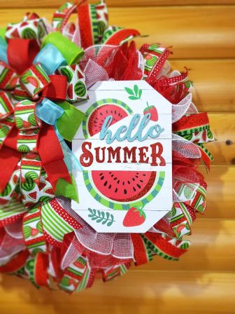 Hello Summer Watermelon Wreath #4