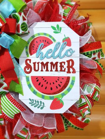 Hello Summer Watermelon Wreath #5