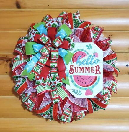 Hello Summer Watermelon Wreath