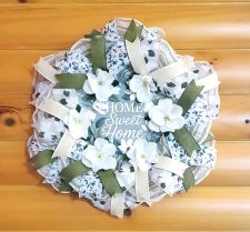 Home Sweet Home Magnolia Wreath