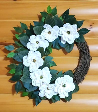 Magnolia Grapevine Wreath 01