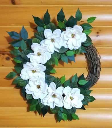 Magnolia Grapevine Wreath 02