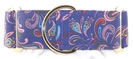 Paisley Flip Flop Purple dog collar