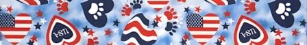Patriotic Hearts dog collar #2