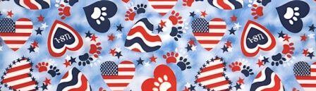 Patriotic Hearts dog collar #3