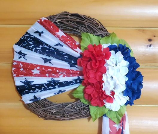Patriotic Stars and Stripes Wreath #2
