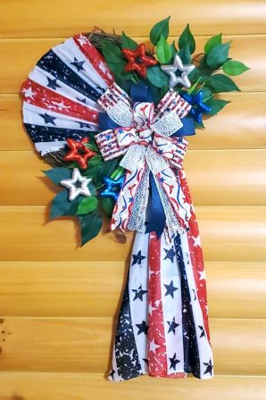Patriotic Stars and Stripes with Stars Wreath #3