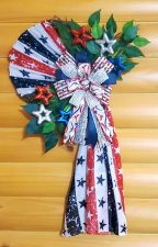 Patriotic Stars and Stripes with Stars Wreath