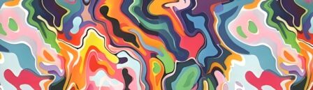 Psychedelic Abstract dog collar #3