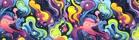 Psychedelic Slime dog collar #3