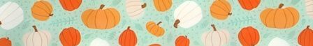 Pumpkins on Aqua dog collar #2